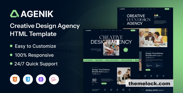 Agenik - Creative & Digital Agency HTML Template