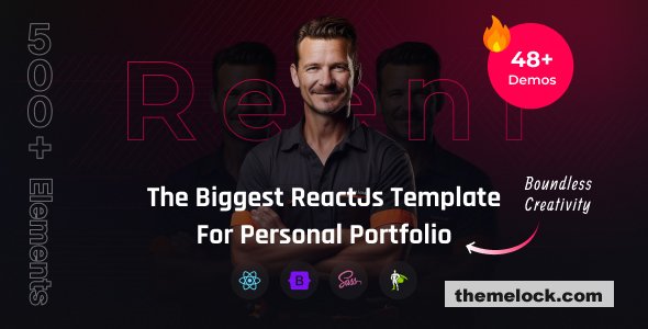 Reeni – Personal Portfolio CV & Resume ReactJs Template