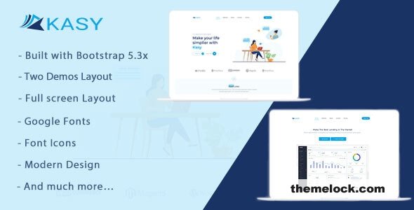 Kasy v1.1.0 - Responsive Landing page Template