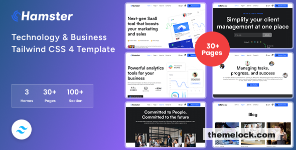 Hamster – Technology & Business TailwindCSS HTML Template