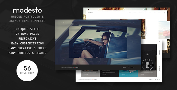 Modesto v3.0 - Power Unique Portfolio, Photography & Agency HTML Template