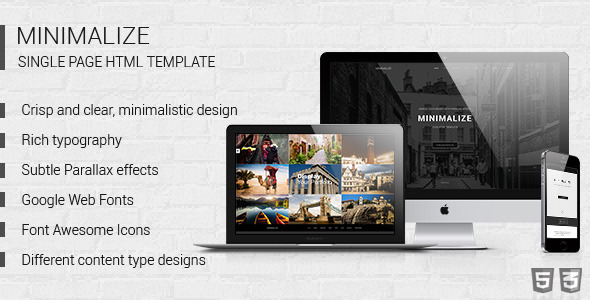 Minimalize | Multipurpose One Page Template