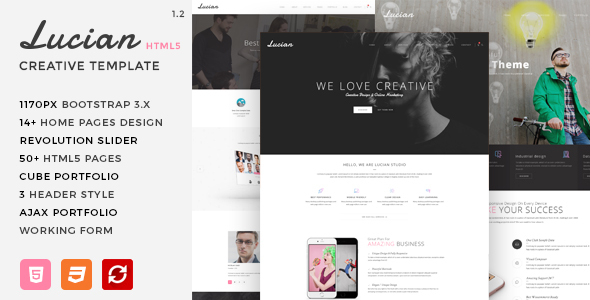 Lucian v1.2 - Multi-Concept Creative HTML5 Template