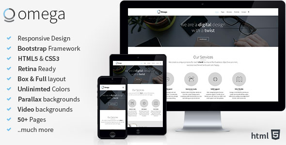 Omega - Multi Purpose Bootstrap HTML Template