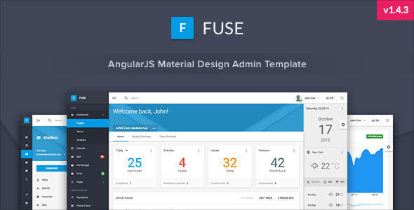 Fuse v1.4.3 - AngularJS Material Design Admin Template