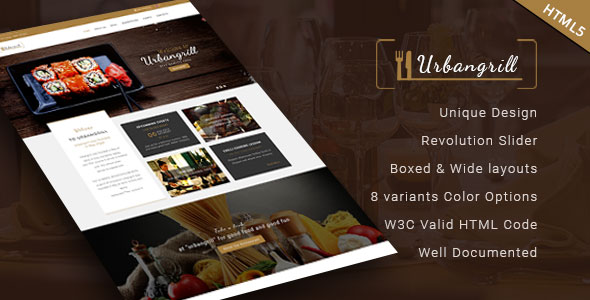 Urbanrgill - HTML5 Restaurant Template