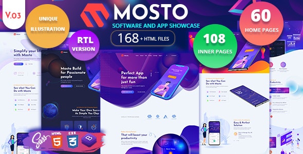 Mosto v3.0.0 - app landing page