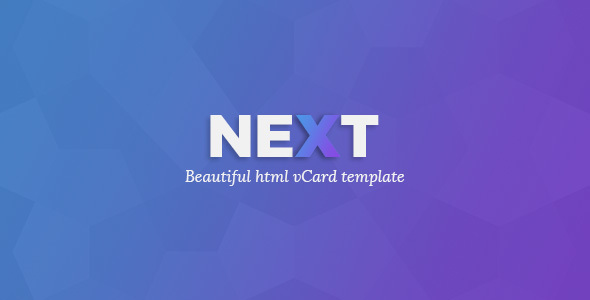 NEXTVCARD - Personal CV/Vcard Template