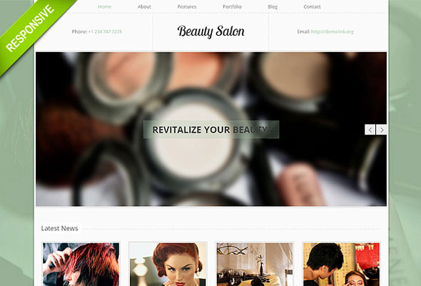 Beauty Salon - Flashmint Responsive Bootstrap HTML Theme