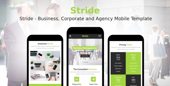 Stride v1.0 - Business, Corporate and Agency Mobile Template