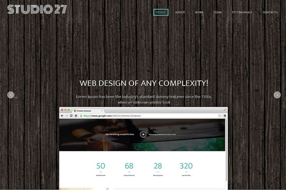Studio 27 - Creativemarket Responsive One Page Theme