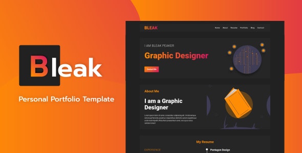 Bleak v1.0 - Personal Portfolio Template