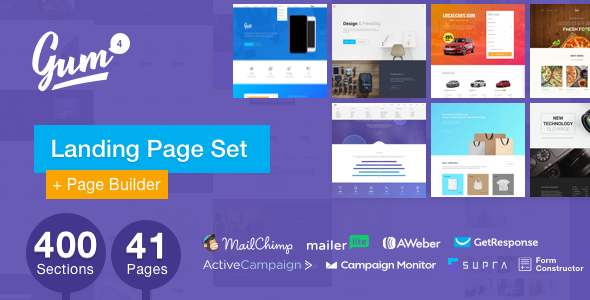 Gum v4.6.3 - Landing Page Set with Page Builder