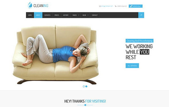 Cleaner Service and Housekeeping - Creativemarket HTML