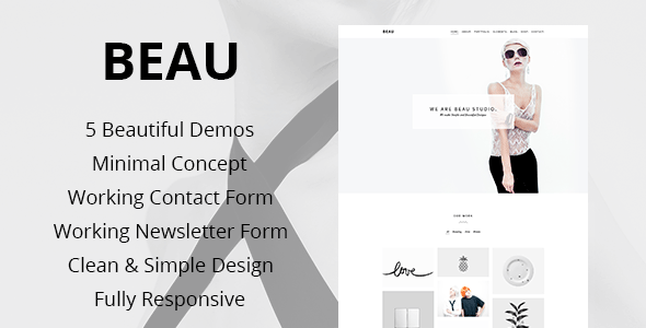 Beau - Minimal Portfolio / Agency HTML Theme