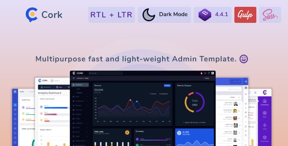 Cork v1.8.1 - Responsive Admin Dashboard Template