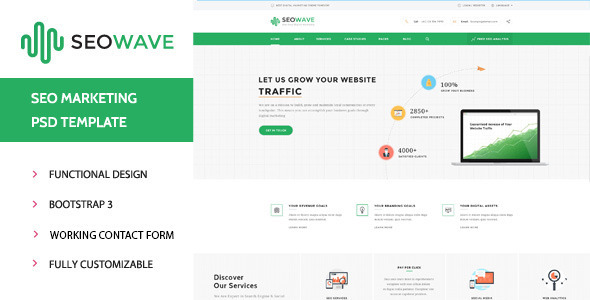 Seo Wave v1.1 - HTML Template for SEO