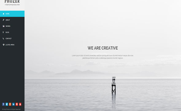 Phozer - Creativemarket Photography HTML5 Template