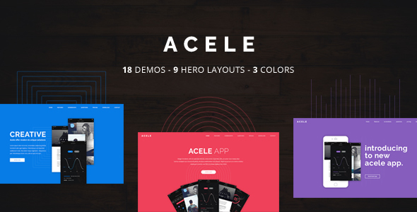 Acele - App, Game, Product HTML Template