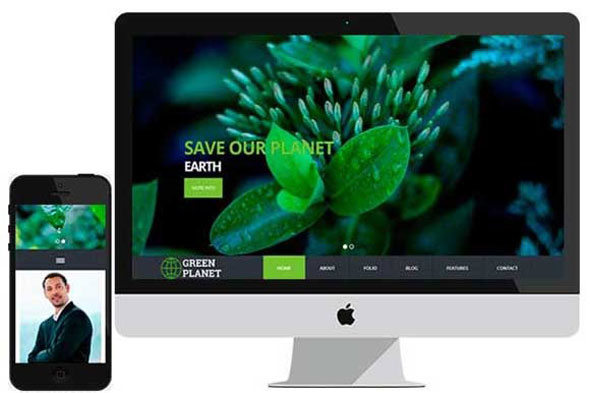 Green Planet – Creativemarket Social Bootstrap HTML