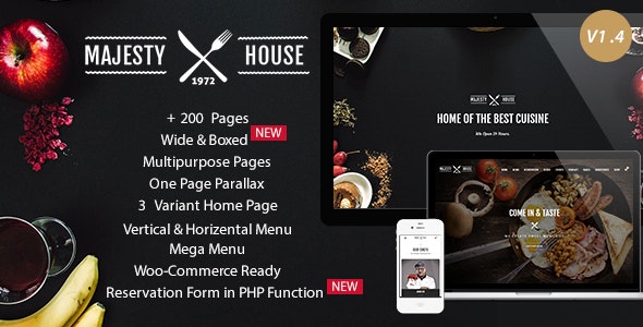 Majesty v1.4 - Responsive Restaurant HTML5 Template