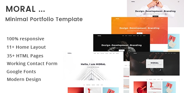 Moral v1.0 - Minimal Portfolio Template