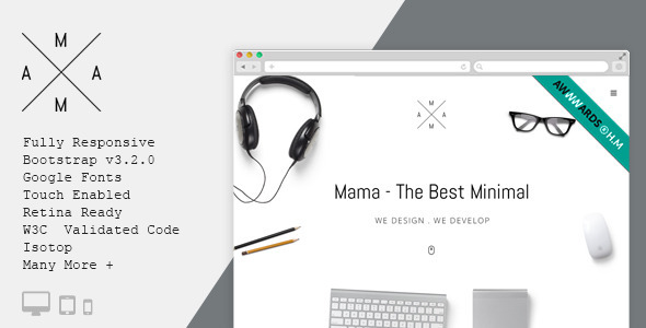 Mama v2.0.0 - Minimal Responsive Portfolio HTML5 Template