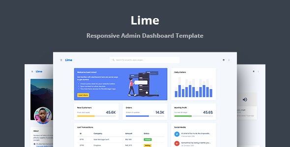 Lime v1.0 - Responsive Admin Dashboard Template