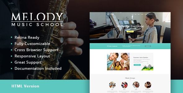 Melody v1.1 - Music School HTML Template