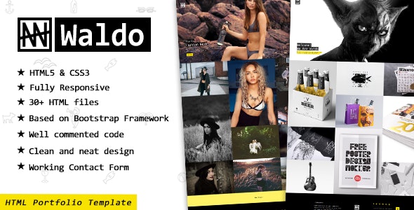 Waldo v1.5 - Portfolio Showcase Website Template for Freelancers & Agencies