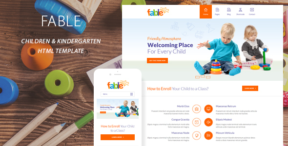Fable v1.2 - Children Kindergarten Template