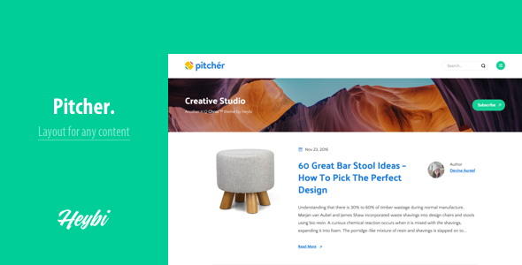 Pitcher - Theme for Any Content