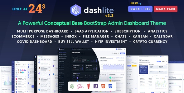 DashLite v3.0.0 - Bootstrap Responsive Admin Dashboard Template