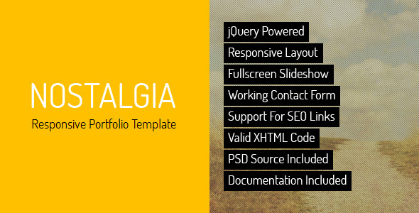 Nostalgia v2.6 - Responsive Minimal Portfolio Template