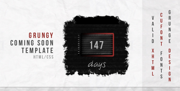 Grungy Coming Soon / Underconstruction page