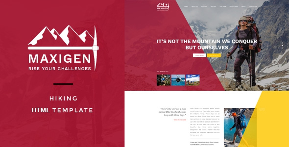 Maxigen - Hiking & Outdoor HTML Template