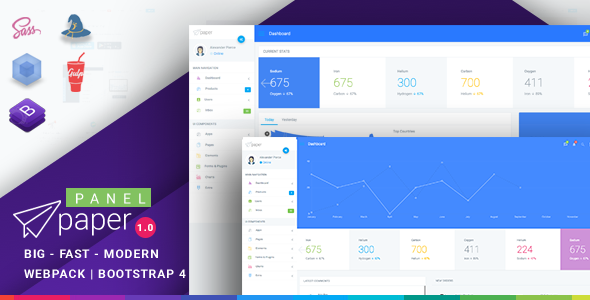 Paper Bootstrap 4 Admin Template v1.0.1