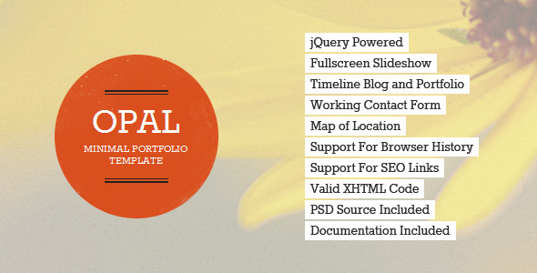 Opal v1.2 - Minimal Portfolio Template
