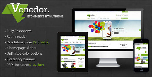 Venedor v1.6.1 - Premium Bootstrap Ecommerce HTML5 Template