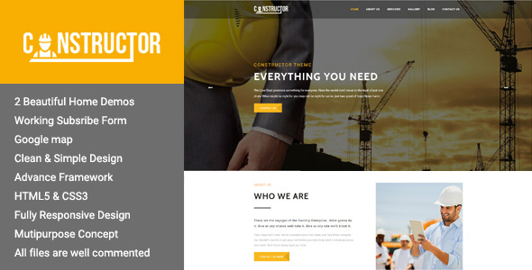 Constructor - Premium Construction HTML Theme