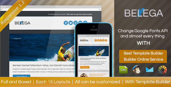 BELEGA - Flat Responsive Email With Template Builder