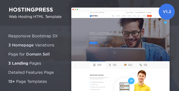 HostingPress v1.2.1 - Web Hosting HTML Template