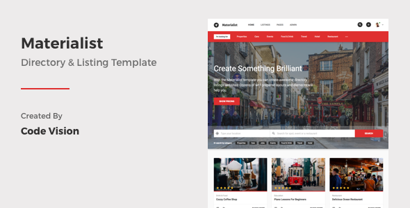 Materialist - Material Directory HTML Template