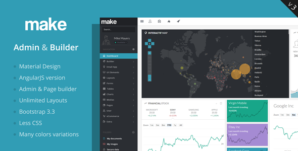 Make v3.4 - Admin Template & Builder - HTML & AngularJS
