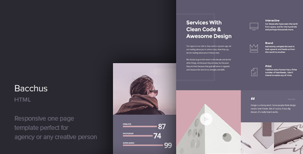 Bacchus v1.3 - One Page HTML Template