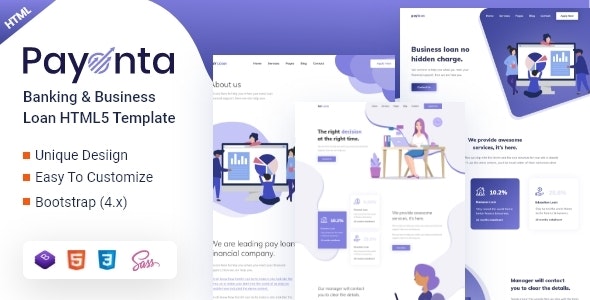 Payonta v1.0 - Banking & Business Loan HTML5 Template