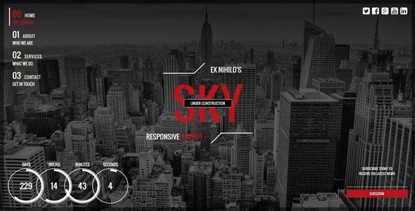 Sky - Themeforest Responsive Coming Soon Page