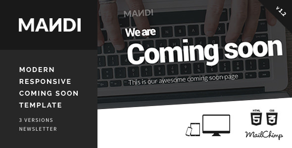 Mandi - Modern Responsive Coming Soon Template