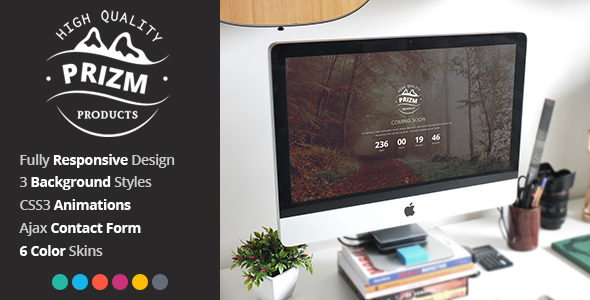 Prizm - Codegrape Responsive Coming Soon Theme