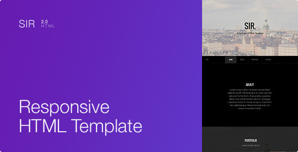 Sir v2.0 - Responsive HTML5 Portfolio Template
